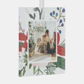 Foto aangepast kerstfeest glas ornament (Voorkant Rechts)