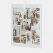 Foto aangepast kerstfeest glas ornament (Voorkant links)