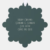 Foto aangepast kerstfeest ornament kaart (Achterkant)