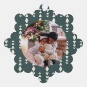 Foto aangepast kerstfeest ornament kaart (Voorkant)