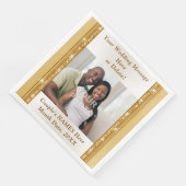 Foto Aangepast Napkins voor bruiloft-ontvangst Servet (Hoek)