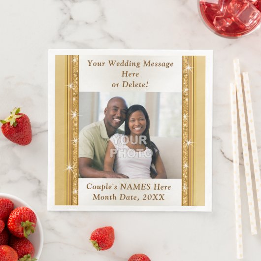 Foto Aangepast Napkins voor bruiloft-ontvangst Servet (Insitu)