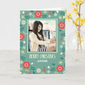 Foto aangepast, speciaal voor kerstmis ontworpen kaart (Gele Bloem)