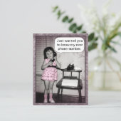  Foto aangepast telefoonmeisje Nieuw nummer Briefkaart (Staand voorkant)