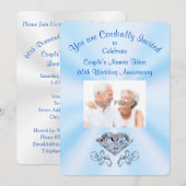 Foto Aangepaste 60e Jubileum-uitnodigingen Kaart (Voorkant / Achterkant)