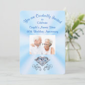 Foto Aangepaste 60e Jubileum-uitnodigingen Kaart (Staand voorkant)