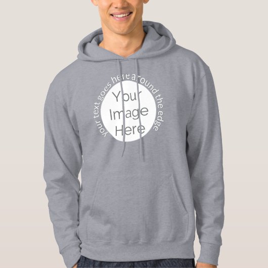 foto aangepaste bewerking cirkel, tekst hert hoodie (Voorkant)