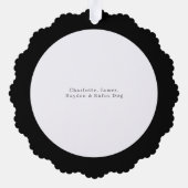 Foto Aangepaste gepersonaliseerde Kerstwinter Bloe Ornament Kaart (Achterkant)