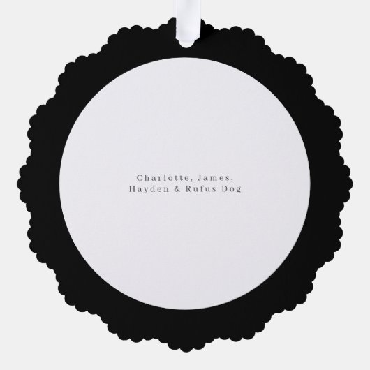 Foto Aangepaste gepersonaliseerde Kerstwinter Bloe Ornament Kaart (Achterkant)