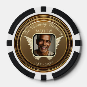 Foto aangepaste herinneringen toevoegen poker chips