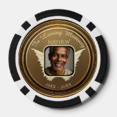 Foto aangepaste herinneringen toevoegen poker chips (Achterkant)