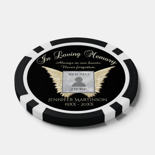 Foto aangepaste herinneringen toevoegen poker chips (Enkel)