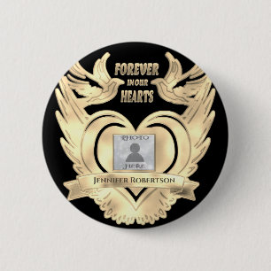 Foto aangepaste herinneringen toevoegen ronde button 5,7 cm