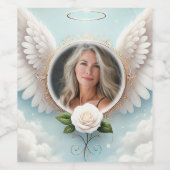 Foto aangepaste herinneringen toevoegen wijn etiket (Enkel label)