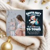 Foto aangepaste kerst zwangerschap aankondiging