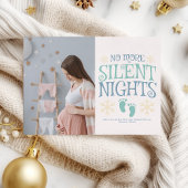 Foto aangepaste kerst zwangerschap aankondiging