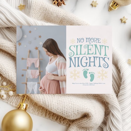 Foto aangepaste kerst zwangerschap aankondiging