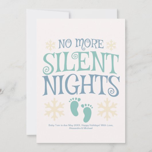 Foto aangepaste kerst zwangerschap aankondiging (Voorkant)