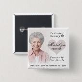 Foto aangepaste Memorial-Button toevoegen Vierkante Button 5,1 Cm (Voorkant /achterkant)