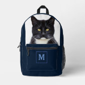 Foto Aangepaste Moderne Monogram Naam Bedrukte Rugzak (Voorkant)