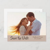 Foto Aangepaste Moderne Typografie Opslaan Datum Aankondigingskaart (Voorkant / Achterkant)