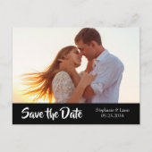 Foto Aangepaste Moderne Typografie Opslaan Datum Aankondigingskaart (Voorkant)