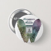 Foto Aangepaste regenboog Engel Wings Memorial Ronde Button 5,7 Cm (Voorkant /achterkant)
