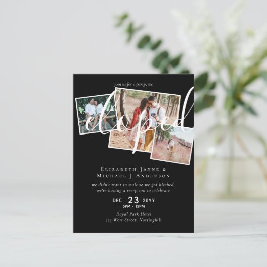 FOTO Aankondiging Feest na de Stille Trouw Briefkaart (Staand voorkant)