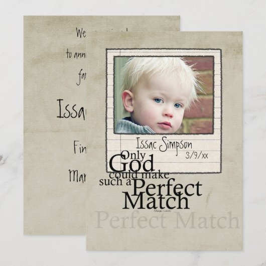 foto-aankondiging goedkeuring aankondiging (Voorkant / Achterkant)