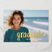 Foto-aankondiging met uitnodiging van Afstudeerder (Voorkant)