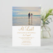 Foto Aankondiging van Verloving Partij Uitnodiging (Staand voorkant)