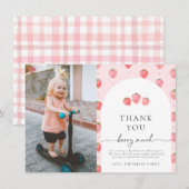 Foto Aardbei bedankkaart Kaart (Voorkant / Achterkant)