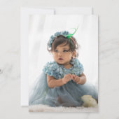 Foto aardbeienbes eerste verjaardag kaart (Achterkant)