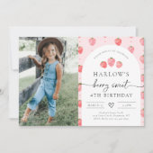 Foto: Aardbery Birthday Invitation | Aardbei Kaart (Voorkant)