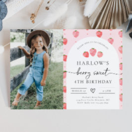 Foto: Aardbery Birthday Invitation | Aardbei Kaart