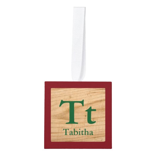 Foto ABC Blokken Birth Stats Keepomwille Ornament (Voorkant)