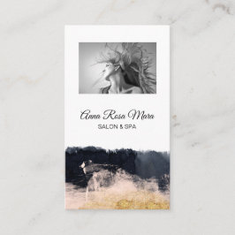 *~* Foto Abstract Gold White Girly Chic Visitekaartje