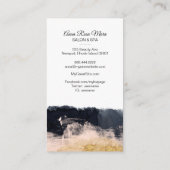 *~* Foto Abstract Gold White Girly Chic Visitekaartje (Achterkant)