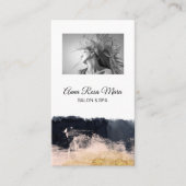 *~* Foto Abstract Gold White Girly Chic Visitekaartje (Voorkant)