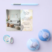 Foto Abstracte Waterverf Vormen GoID-Folie Flyer (Enkel)