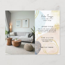 Foto Abstracte Waterverf Vormen GoID-Folie