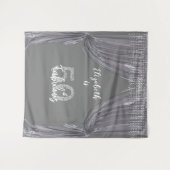 Foto Achtergrond 50e Verjaardagsfeestje Zilver Gor Wandkleed (Voorkant (horizontaal))