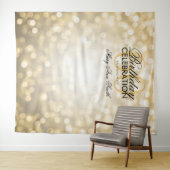 Foto-achtergrond 60e verjaardag gouden glitters li wandkleed (In Situ (horizontaal))