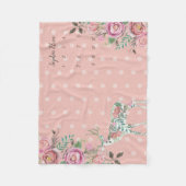 Foto Achtergrond Baby Bloemen Dot Herten Antler BO Fleece Deken (Voorkant)