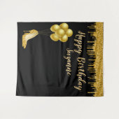 Foto-achtergrond Gelukkige Verjaardag Feest Gouden Wandkleed (Voorkant (horizontaal))