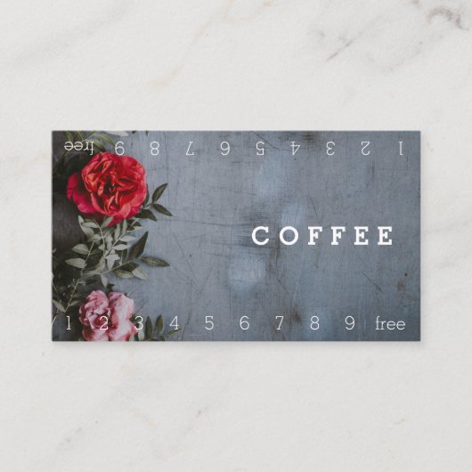 Foto Achtergrond Loyalty Coffee Punch Card (Voorkant)