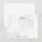 Foto Achtergrond Monogram Koppel Initialen Notitiekaartje (Voorkant / Achterkant)