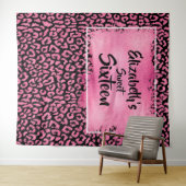 Foto Achtergrond Verjaardagsfeestje Luipaard Tapes Wandkleed (In Situ (horizontaal))