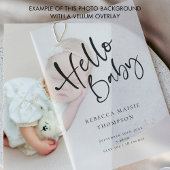 Foto Achtergrond voor Vellum Geboorteaankondiging Aankondiging