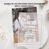 Foto Achtergrond voor Vellum QR Code Wedding Kaart